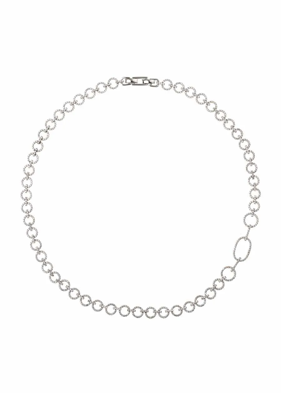 Theia Open Circle Link Short Statement Necklace