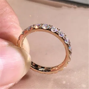Trendy ♥︎ High Quality AAA  Cubic Zirconia Diamonds ♥︎ White Gold Colour Eternity Ring