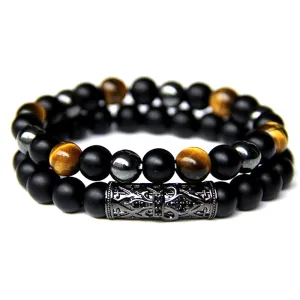 Unisex Natural Beaded Bracelet / Alternative Fashion Jewelry / Stylish Hand Accessories
