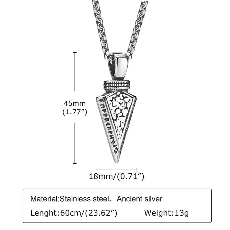 Viking Spear Head Stainless Steel Pendant