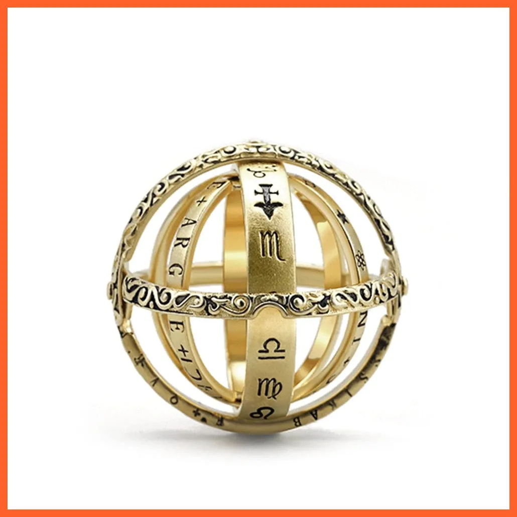 Vintage Astronomical Ball Rings For Women Men | Creative Complex Rotating Cosmic Finger Ring