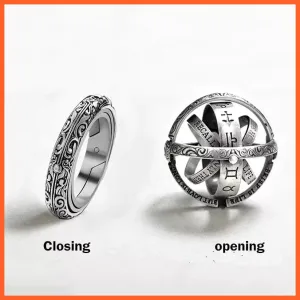 Vintage Astronomical Ball Rings For Women Men | Creative Complex Rotating Cosmic Finger Ring