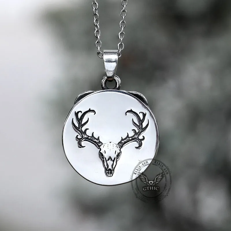 Vintage Elk Stainless Steel Pendant