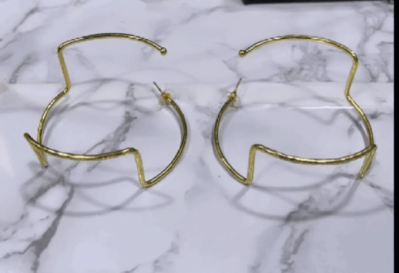 Wave Hoop Earrings