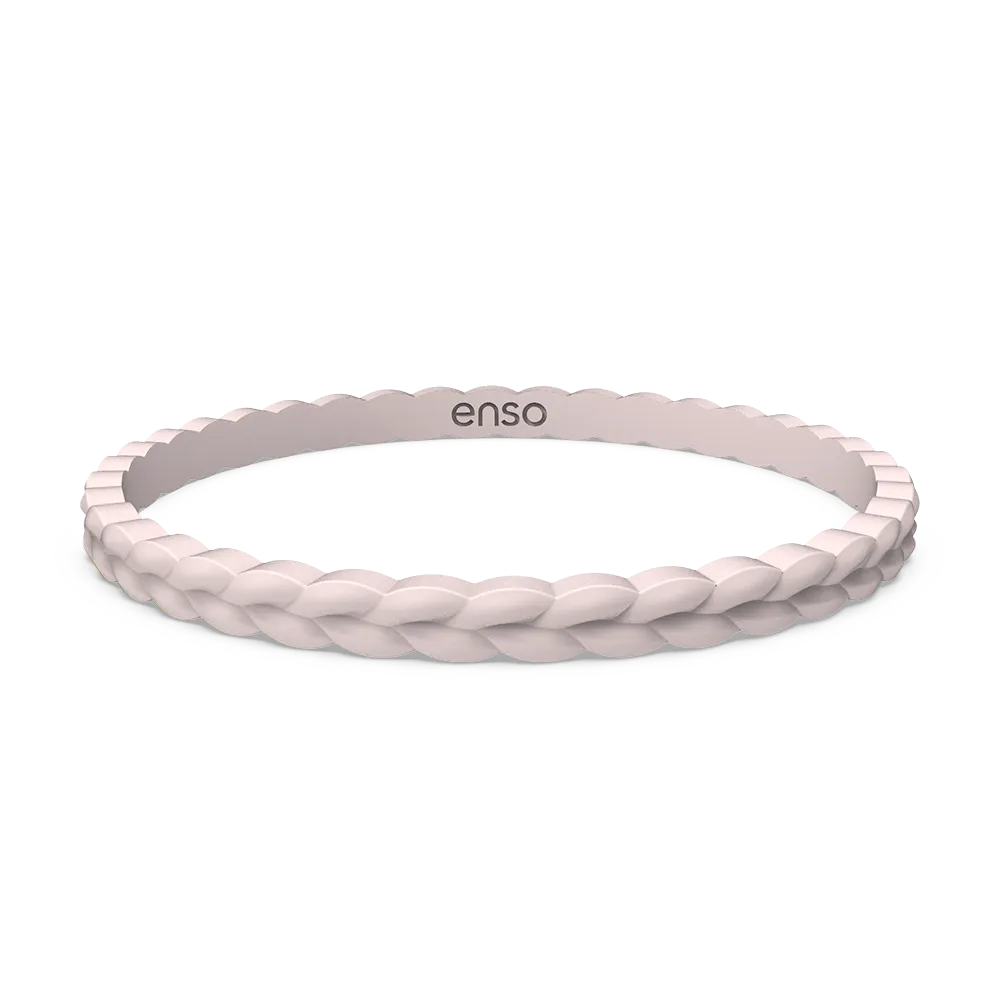 Weave Stackable Silicone Bracelet - Pink Sand