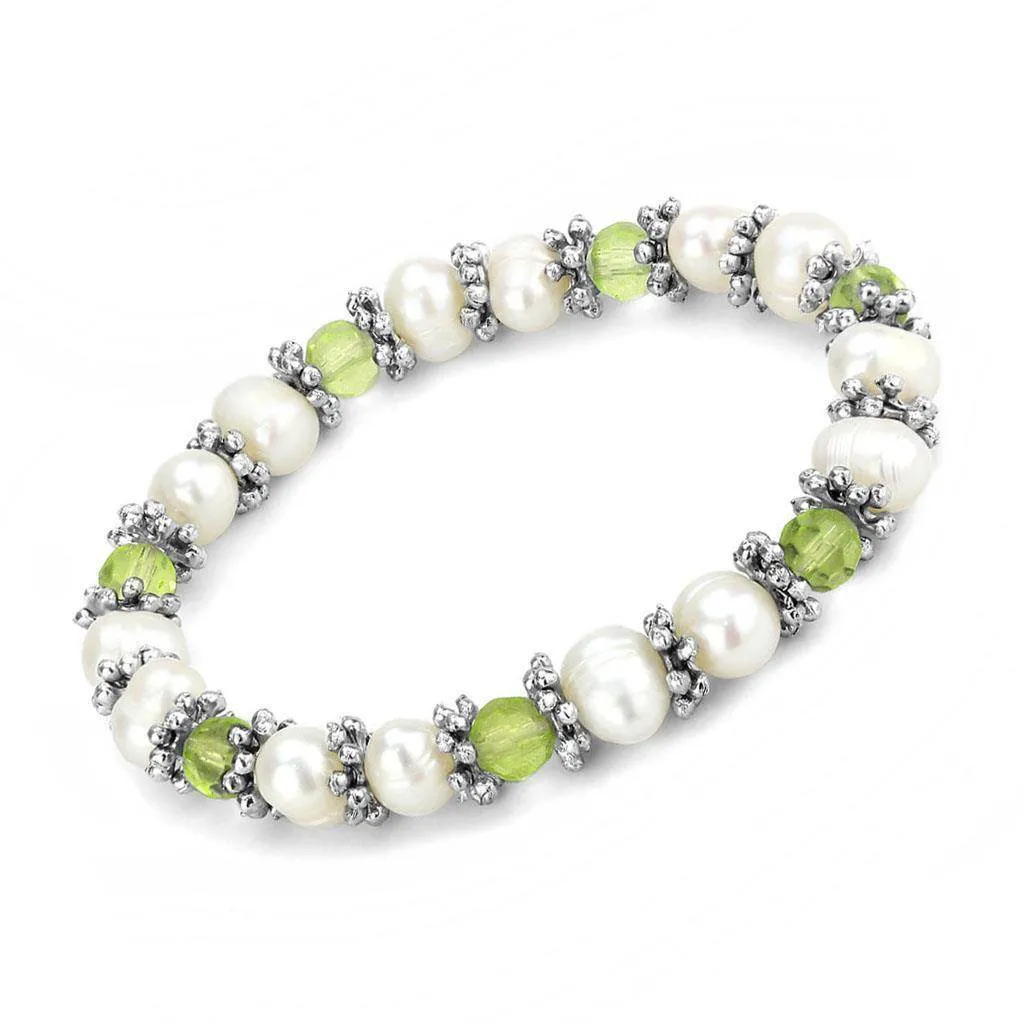 Women's Bracelets - LO4653 - Antique Silver White Metal