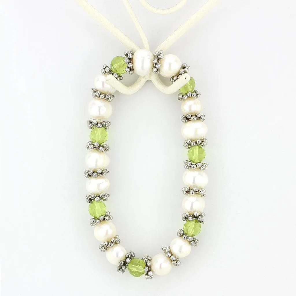 Women's Bracelets - LO4653 - Antique Silver White Metal