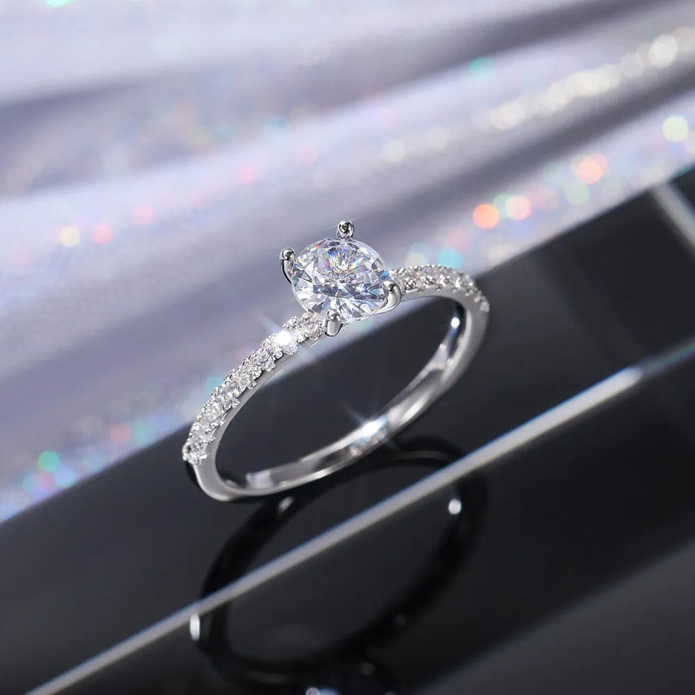 Zirconia-Brilliants Thin Ring