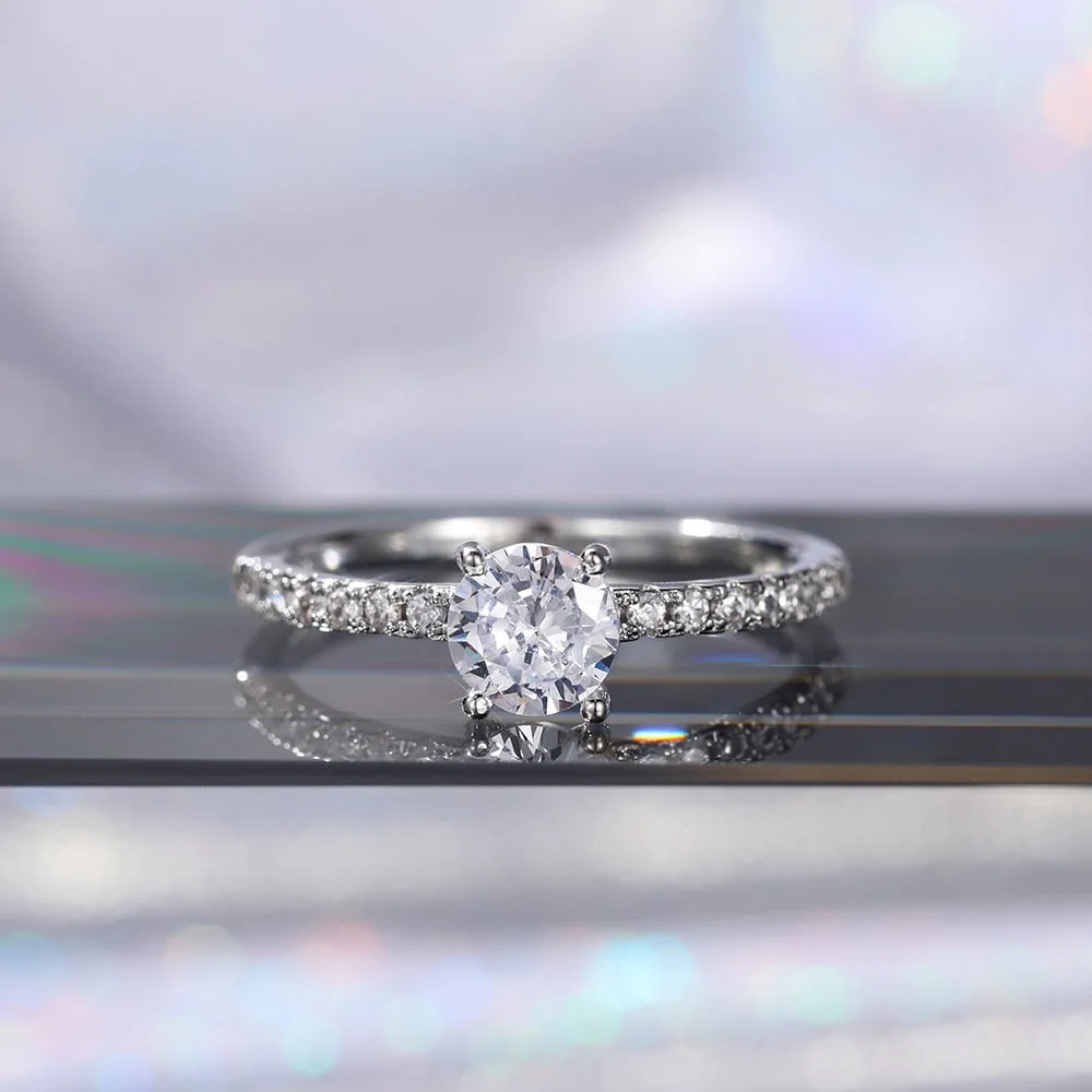 Zirconia-Brilliants Thin Ring