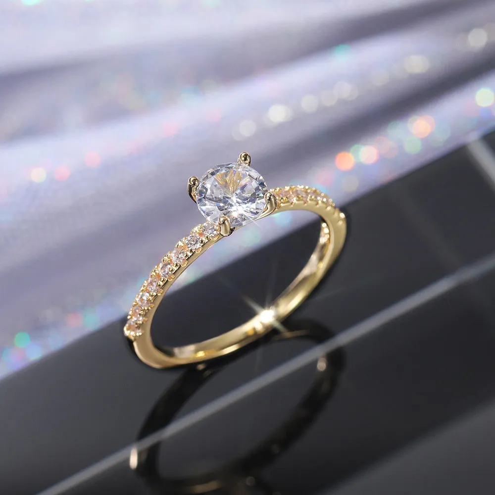 Zirconia-Brilliants Thin Ring