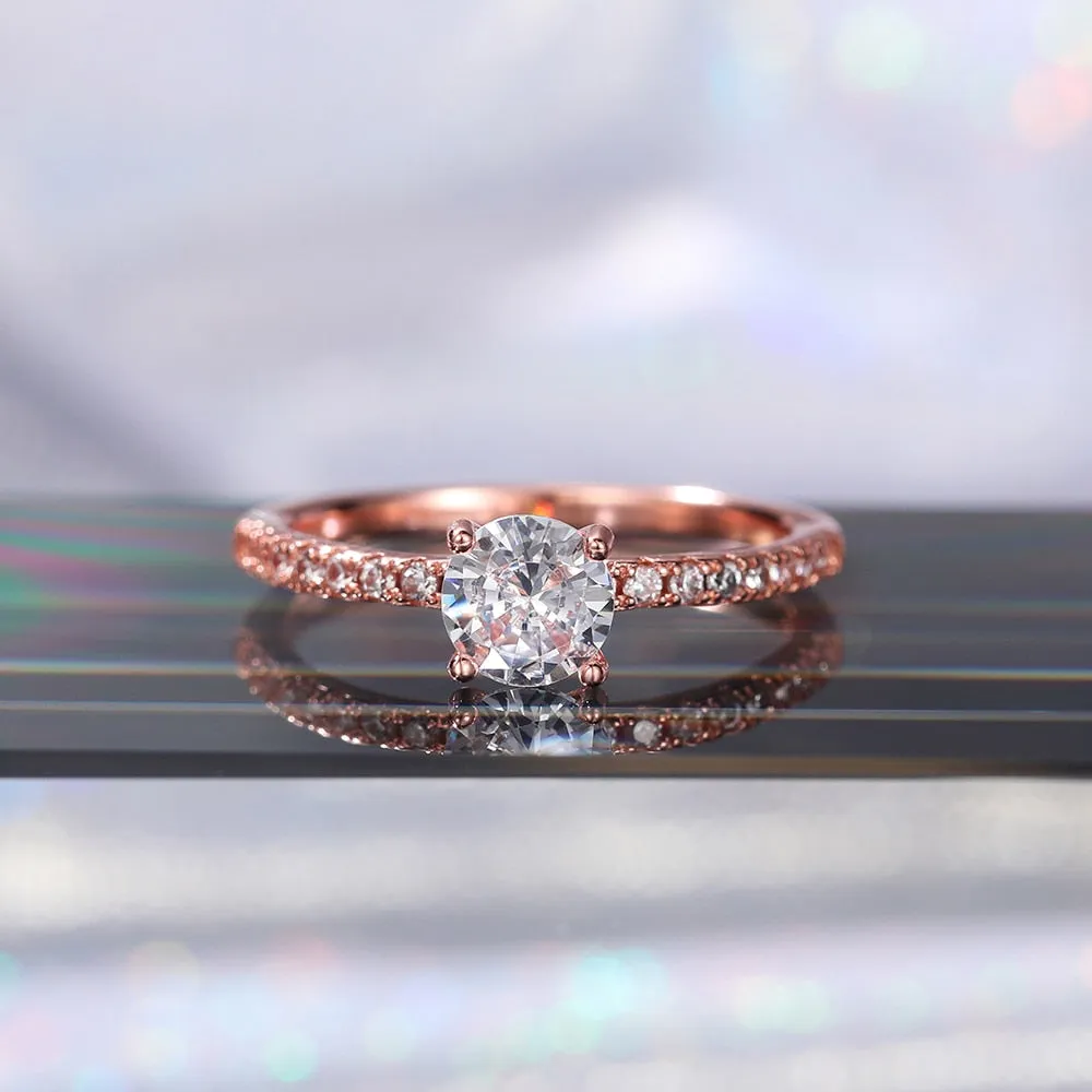 Zirconia-Brilliants Thin Ring