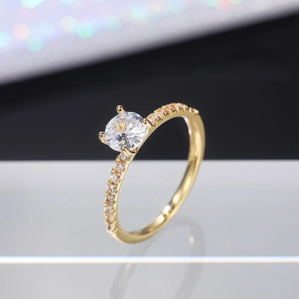 Zirconia-Brilliants Thin Ring