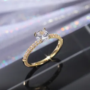 Zirconia-Brilliants Thin Ring